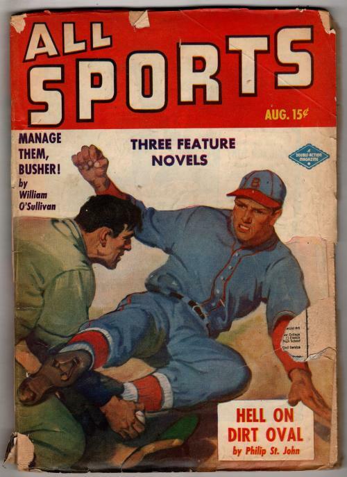 All Sports Aug 1949 Baseball Slide Cvr; Uncommon issue