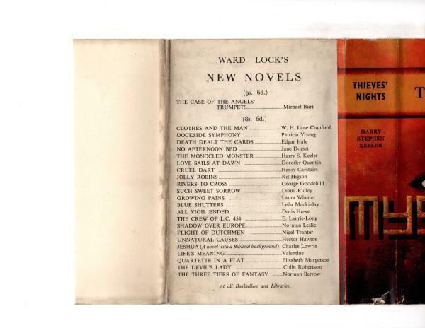 Thieves' Nights by Harry Stephen Keeler (First thus) Hubin Listed, Ward File ...