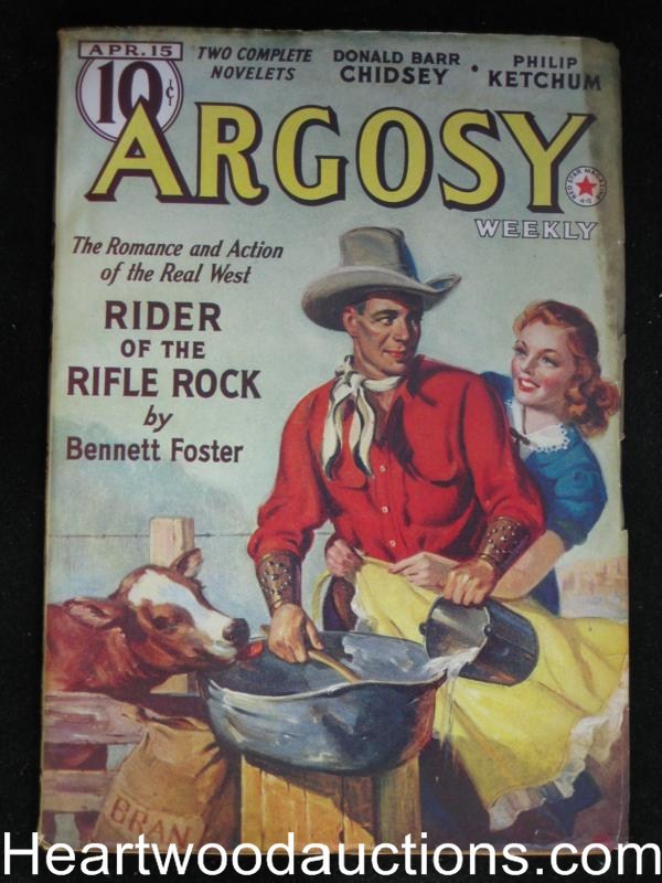 "Argosy" Apr 15, 1939 G.J. Rozen Cvr, Zagat Sci  Fi