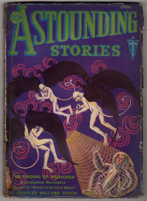 Astounding Apr 1932 Wesso albino devils Cvr Ray Cumming; Arthur Zagat