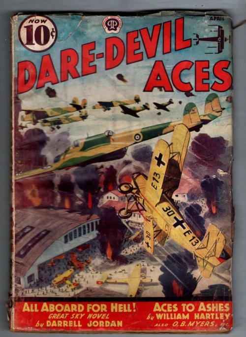 Daredevil Aces Apr 1939 Pulp Robert S. Bowen; Orlando Rigoni