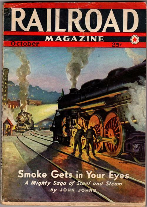 Railroad Magazine Oct 1942 Pulp; Warren C. Merritt Cvr Art; John Johns