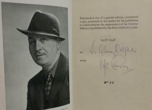 Dark Hero by Peter Cheyney (First UK Edition, Limited) Signed Copy #55