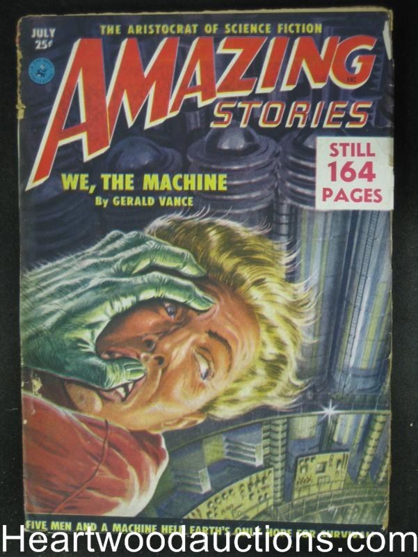 "Amazing Stories" July 1951 We, the machine Cvr