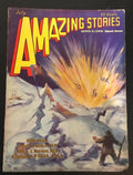 Amazing Stories Jul 1929 Mackay Cvr, "The Desert of Ice" Jules Verne; Miles B...