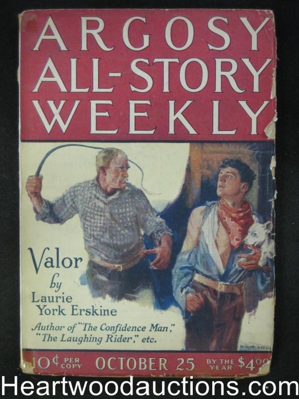 Argosy Oct  25, 1924  Max Brand, Loring Brent, Whipping Cvr