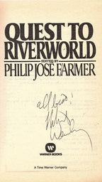 Quest to Riverworld by Philip Jose Farmer (First Printing) Signed