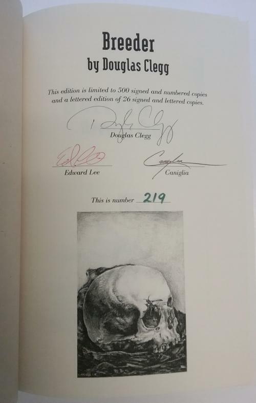 Breeder by Douglas Clegg (Limited Edition) Signed