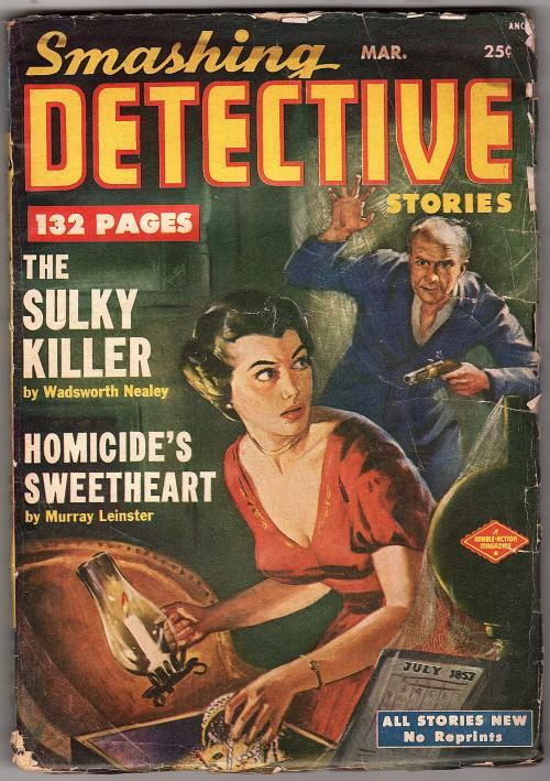 Smashing Detective Mar 1952 GGA Cvr,  Murray Leinster
