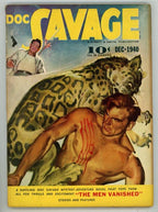 Doc Savage Dec 1940 Leopard Attack Cvr, Lester Dent "The Men Vanished"