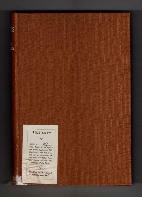 Bones by Edgar Wallace (Master Novelist Series) Hubin Listed, Ward File Copy
