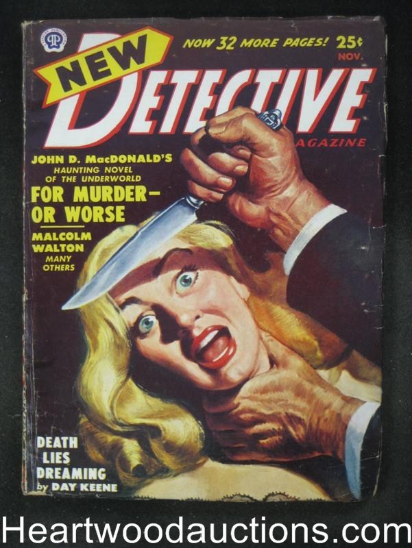 New Detective  Nov 1950  Cornell Woolrich / John D. MacDonald  - High Grade