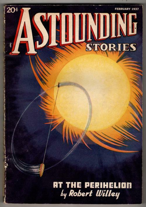 Astounding Feb 1937 Brown Cvr; 1st published Eric Frank Russell story, Wesso