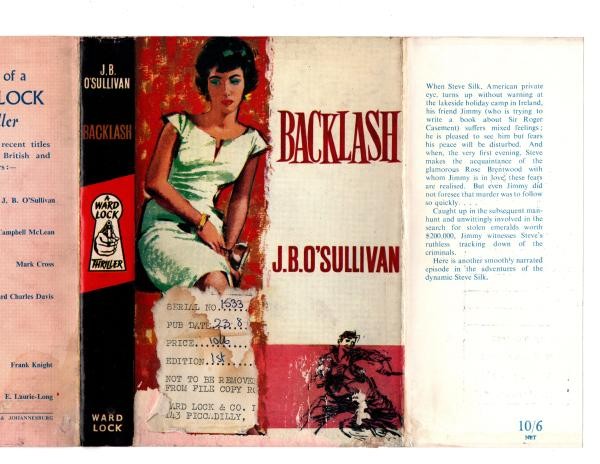 Backlash by J. B. O'Sullivan (First Edition) Hubin Listed, Ward File Copy