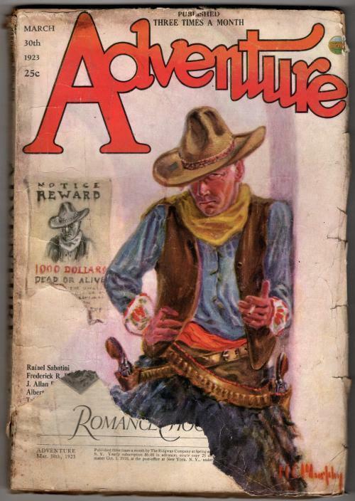 Adventure Mar 30 1923 Pulp H. C. Murphy Cvr; J. Allan Dunn; Eugene Cunningham...