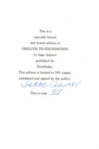 Prelude to Foundation by Isaac Asimov (Limited Edition) Signed