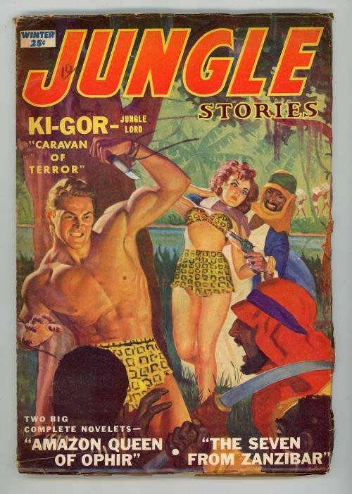 Jungle Stories 1952 Winter Volume 5 Issue 7 GGA Cvr High Grade