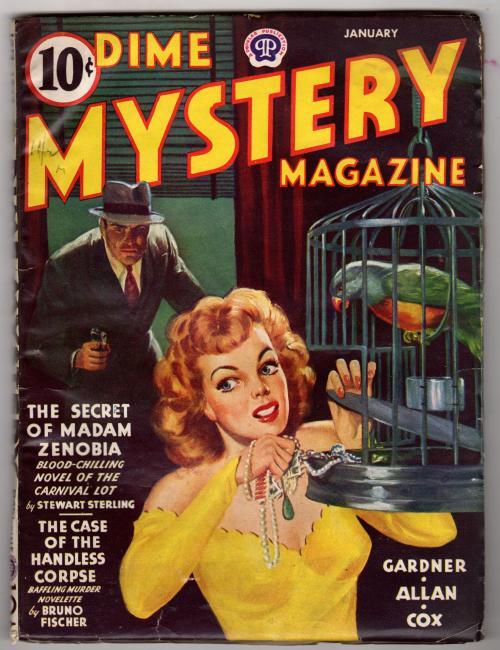 Dime Mystery Magazine Jan 1944 Female Thief cover