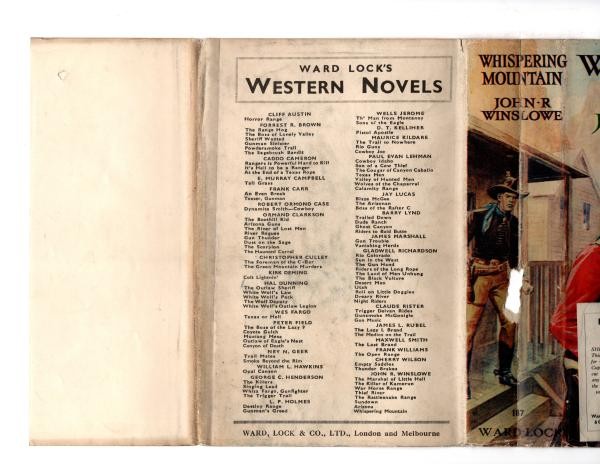 Whispering Mountain by John R. Winslowe (First Edition) File Copy