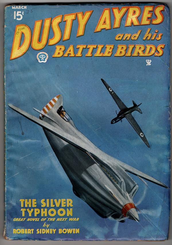 Dusty Ayres Mar 1935 Blakeslee Cover; "The Silver Typhoon"; Josef Kotula Int Art
