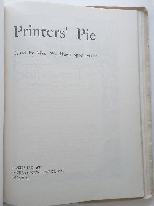 Printers' Pie 1919 (John Hassall Cover Art)