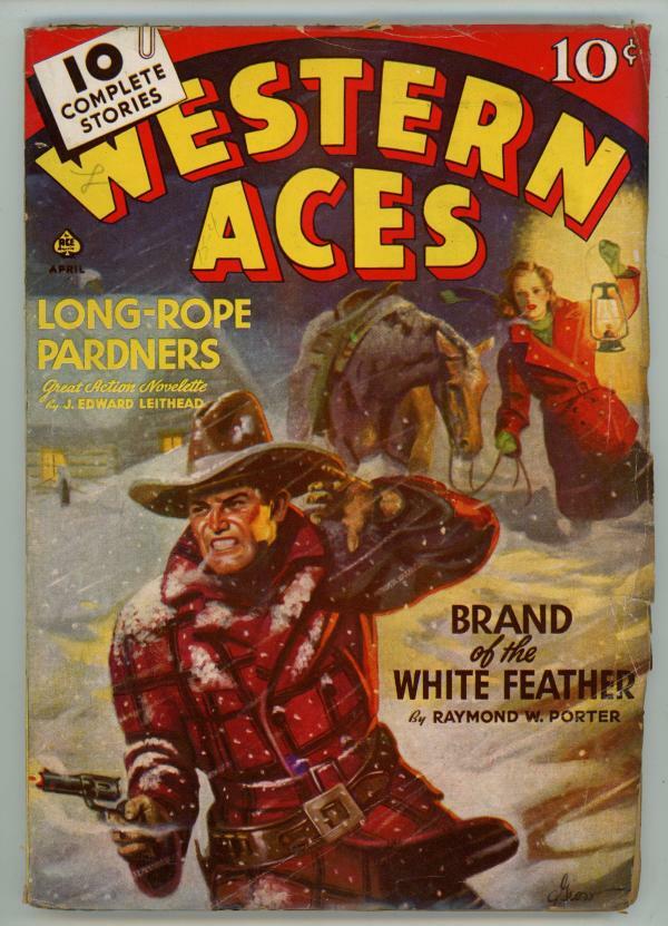 Western Aces Apr 1941Gross Cover Art Pulp
