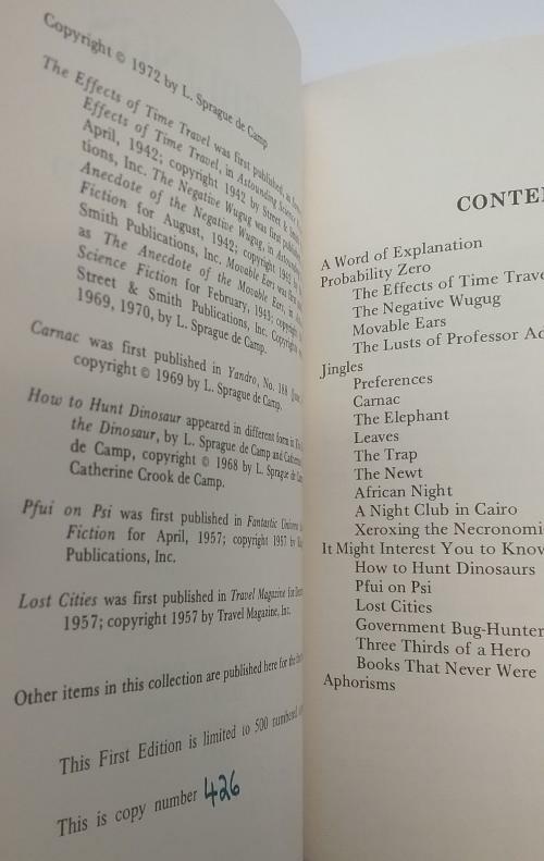 Scribblings by L. Sprague de Camp (First Edition) Limited