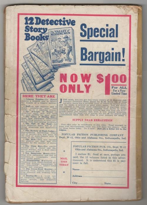 Weird Tales Dec 1925 H.G. Wells, Quinn, Burks, Doolin