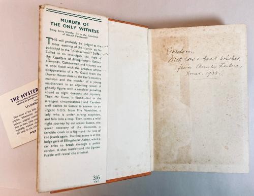 Murder of the Only Witness by J.S. Fletcher (A Harrap Jig-Saw Mystery) 1934