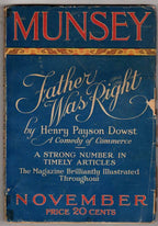 Munsey Nov 1919 Pulp Rudyard Kipling article; Illustrations by Paul Stahr