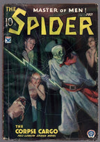 The Spider Jul 1934 John Newton Howitt Cvr, Skeleton in Pirate costume Cvr
