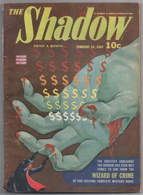 The Shadow Feb 15 1943 Rozen Cvr; "Wizard of Crime" by Maxwell Grant