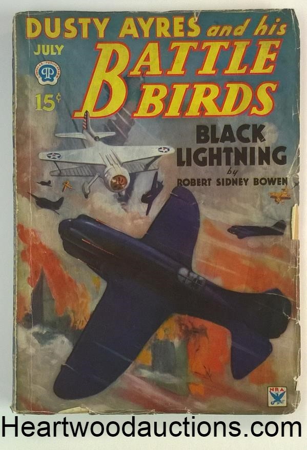 Dusty Ayres Jul 1934 Blakeslee Cvr;  #1 "Black Lightning!"
