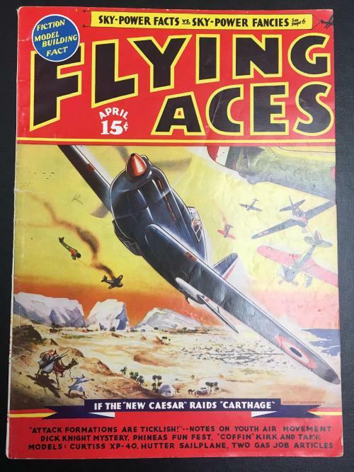 Flying Aces Apr 1939 Pulp August Schomburg Cvr Art