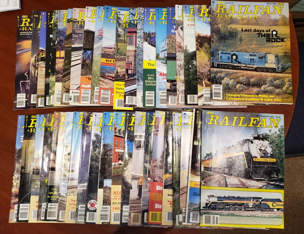 Lot of Railfan Magazines - 176 Issues 1970's-00's