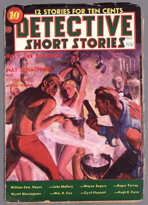 Detective Short Stories Feb 1938 Weird Menace Bondage Cover - Pulp