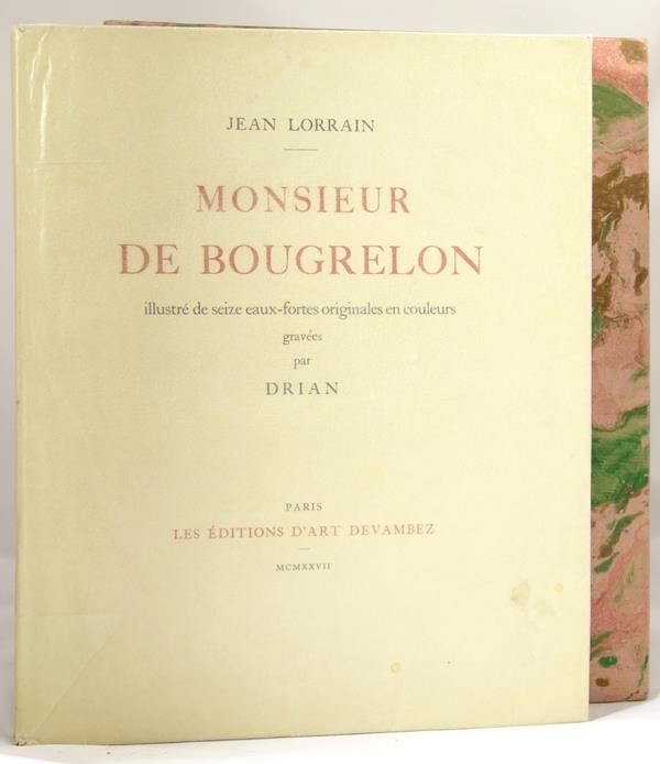 Monsieur de Bougrelon by Jean Lorrain (Original Drian etchings) Limited (SOFTCOV