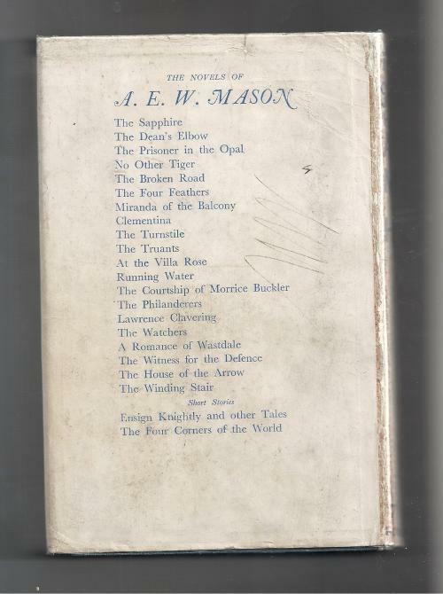 The Sapphire by A.E.W. Mason; (First Edition).