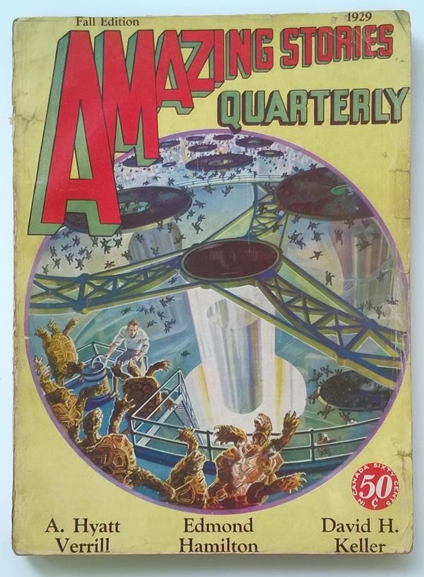 Amazing Stories Quarterly Oct 1929 Otis Adelbert Kline, A. Hyatt Verrill