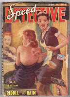 Speed Detective Jan 1943 First Issue! Allen Anderson Cvr, R. L. Bellem - Pulp