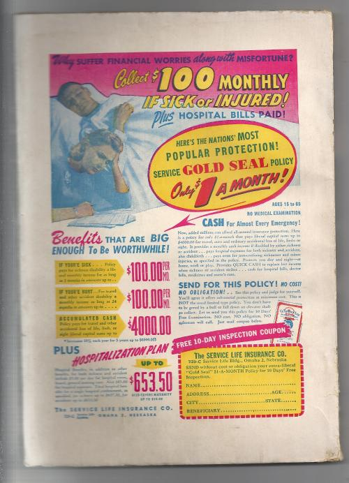 Frontier Stories Spring 1947 Pulp Damsel in Distress Cvr; Sheena Ad