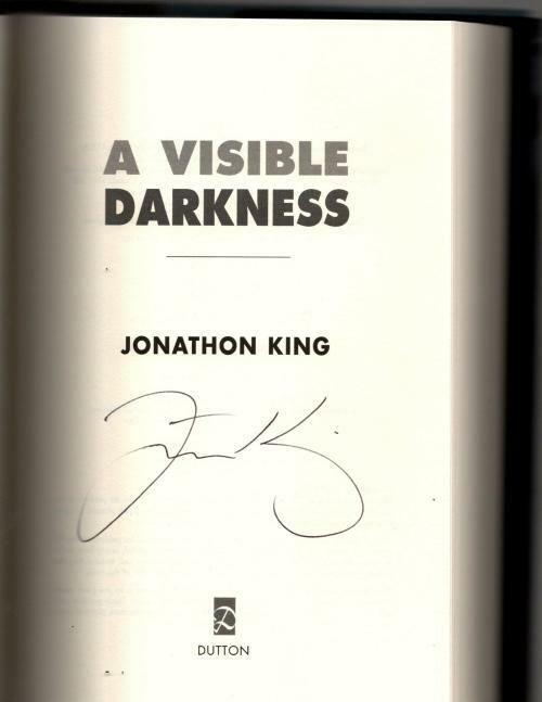 A Visible Darkness by Jonathon King (First Edition) Signed