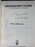 Mindsword's Story by Fred Saberhagen (Uncorrected Proof) Signed