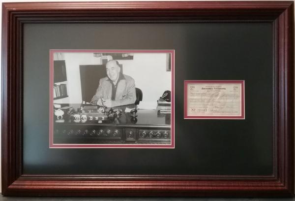 Edgar Rice Burroughs 1930 SIGNED Angling License & Photo