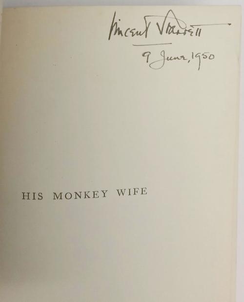 His Monkey Wife, or, Married to a Chimp by John Collier 1st Signed Starrett's...