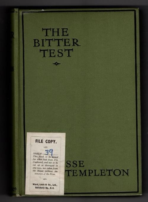 The Bitter Test by Jesse Templeton (First Edition) File Copy