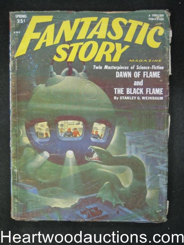 "Fantastic Story" Spring 1952  Stanley Weinbaum- Black Flame + Dawn of the Flame