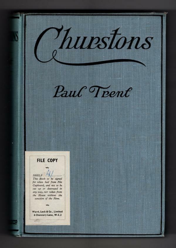 Churstons by Paul Trent (First Edition) Hubin Listed, ward File Copy