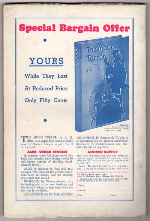 Weird Tales Jun 1938 Classic Brundage Bondage Cover; H. P. Lovecraft - Pulp
