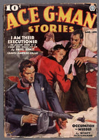 Ace G-Man Stories Mar 1937 Tommy Gun Cvr, Paul Ernst - Pulp